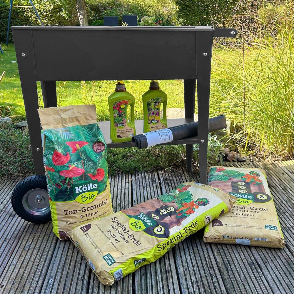 Metall-Hochbeet Starter-Set, 75 x 35 x 80 cm